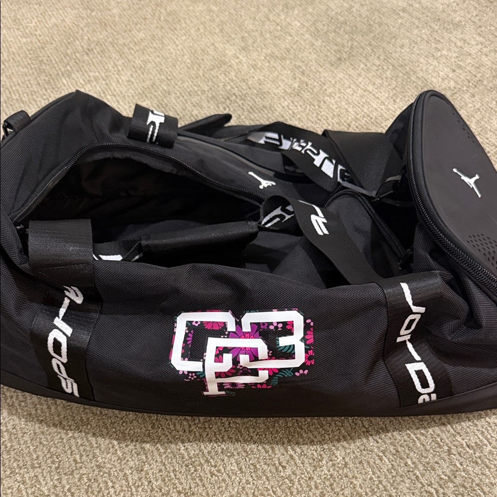 Jordan CP3 player edition exclusive Black and White Duffel Bag